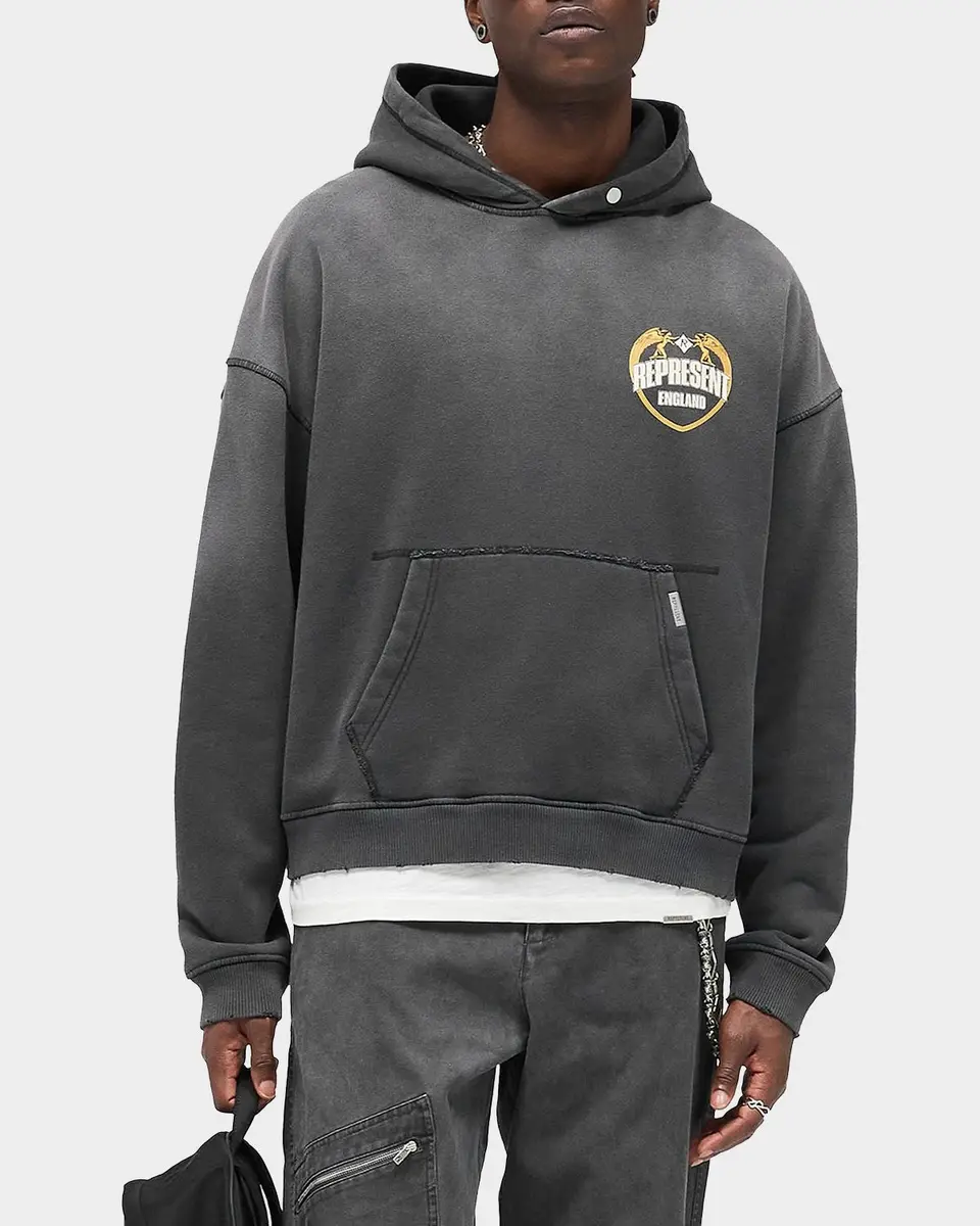 Represent Men's Legacy Angel Border Logo Cotton Hoodie | Thumbnail 4 Represent Men's Legacy Angel Border Logo Cotton Hoodie | Thumbnail 4
