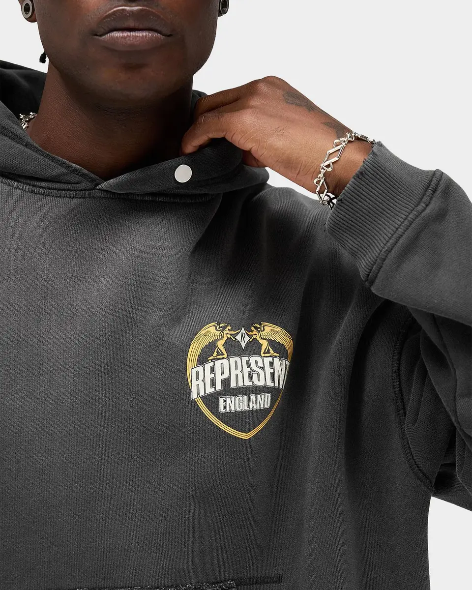 Represent Men's Legacy Angel Border Logo Cotton Hoodie | Thumbnail 5 Represent Men's Legacy Angel Border Logo Cotton Hoodie | Thumbnail 5