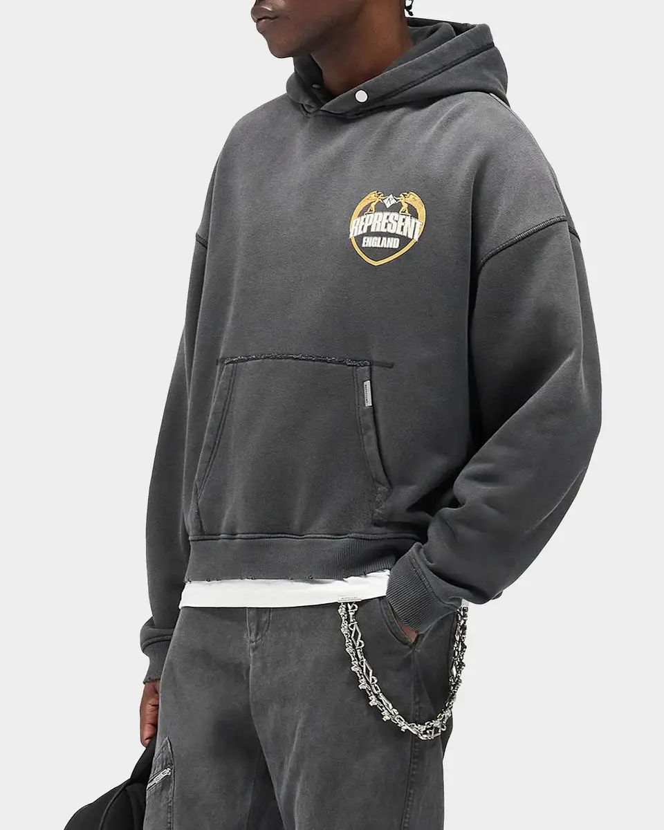 Represent Men's Legacy Angel Border Logo Cotton Hoodie | Thumbnail 7 Represent Men's Legacy Angel Border Logo Cotton Hoodie | Thumbnail 7