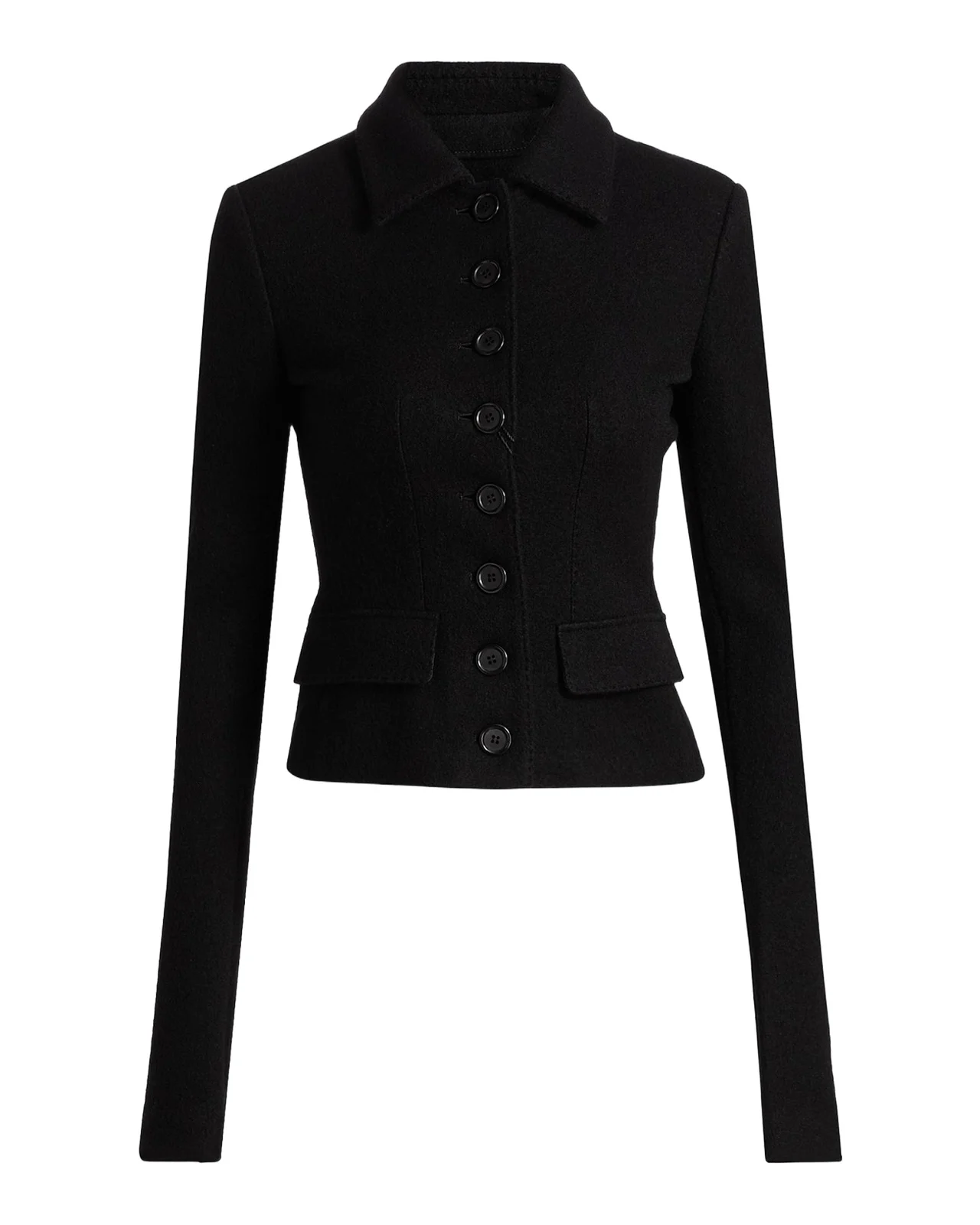 Tailored Boiled Wool Jacket