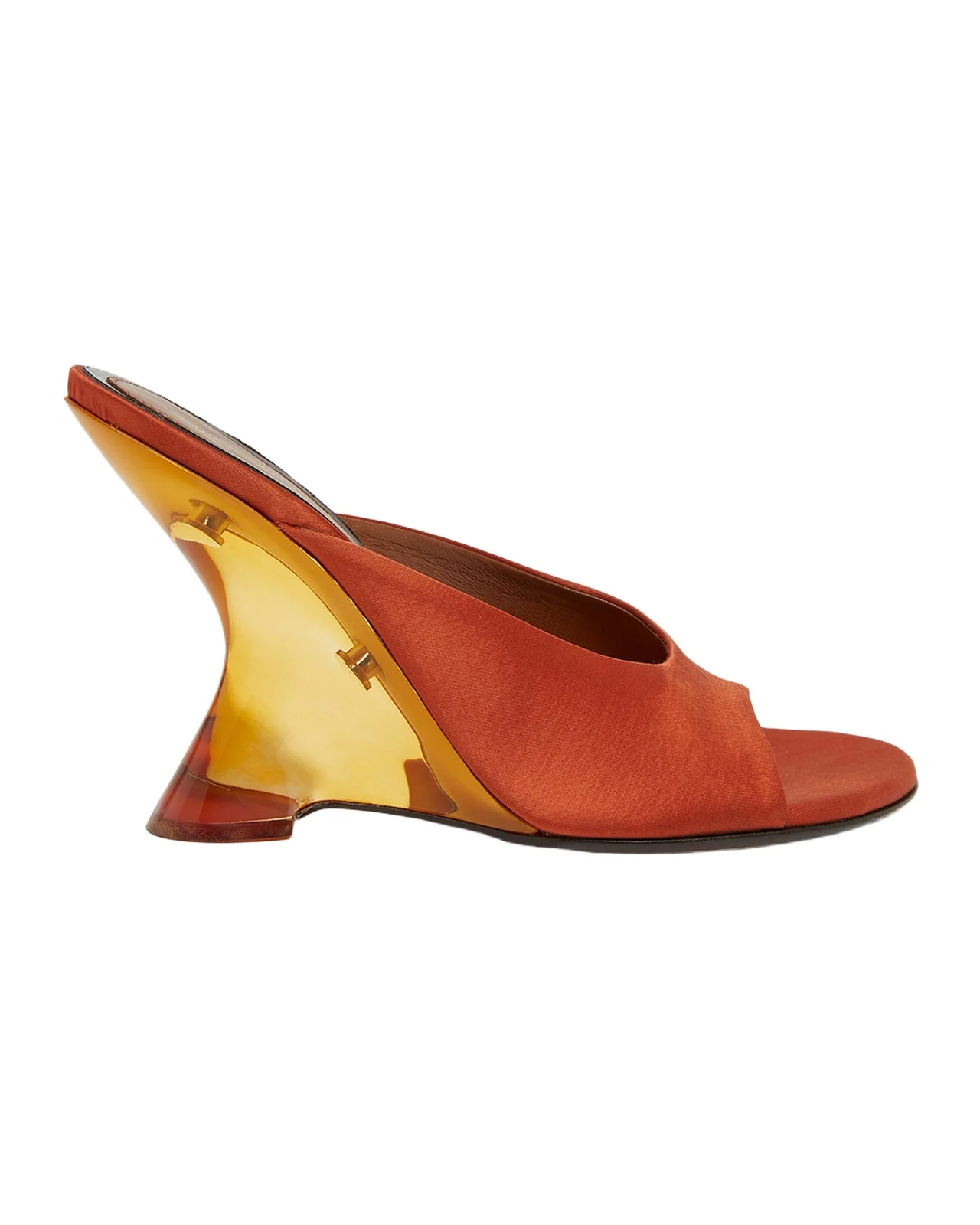 100mm Satin Wedge Mules 100mm Satin Wedge Mules