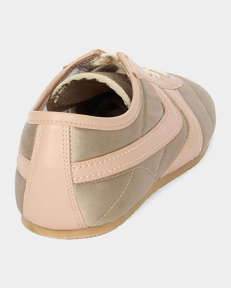 Dries Van Noten Slim Satin & Leather Low-Top Sneakers | Thumbnail 2
