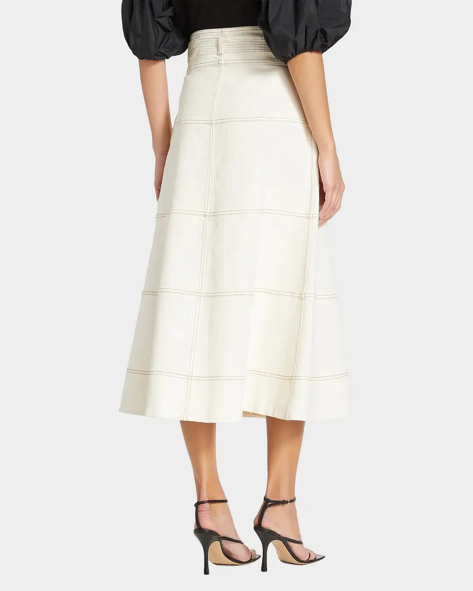 TANYA TAYLOR Hudson Belted Midi Skirt | Thumbnail 3 TANYA TAYLOR Hudson Belted Midi Skirt | Thumbnail 3