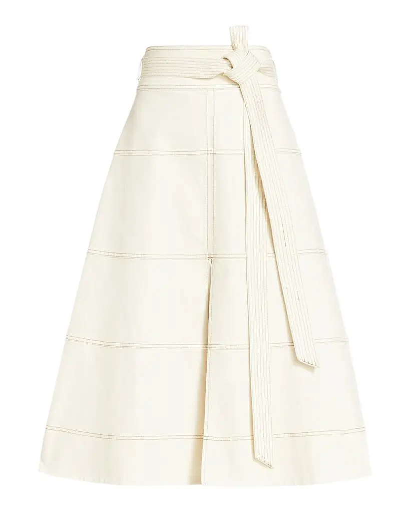 Tanya Taylor Hudson Belted Midi Skirt | Image 1 Tanya Taylor Hudson Belted Midi Skirt | Image 1