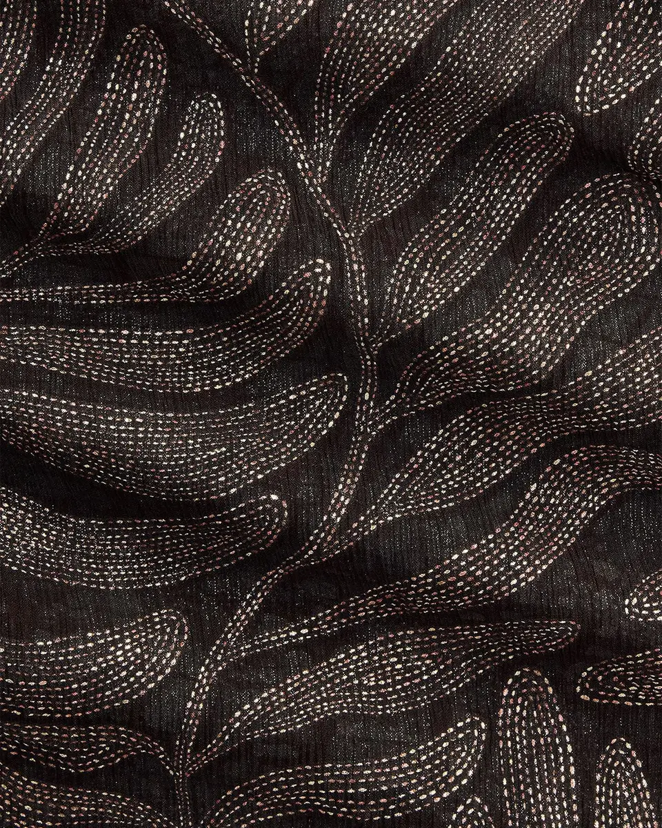 Ralph Lauren Collection Foiled Crinkle Chiffon Wrap Scarf | Thumbnail 4 Ralph Lauren Collection Foiled Crinkle Chiffon Wrap Scarf | Thumbnail 4