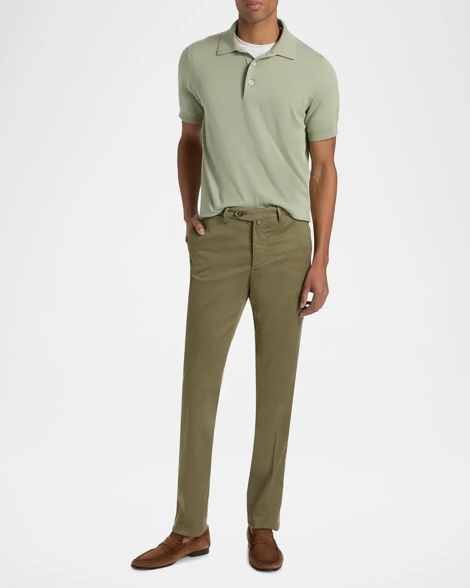 Sartorio Men's Flat-Front Cotton-Blend Trousers | Thumbnail 2