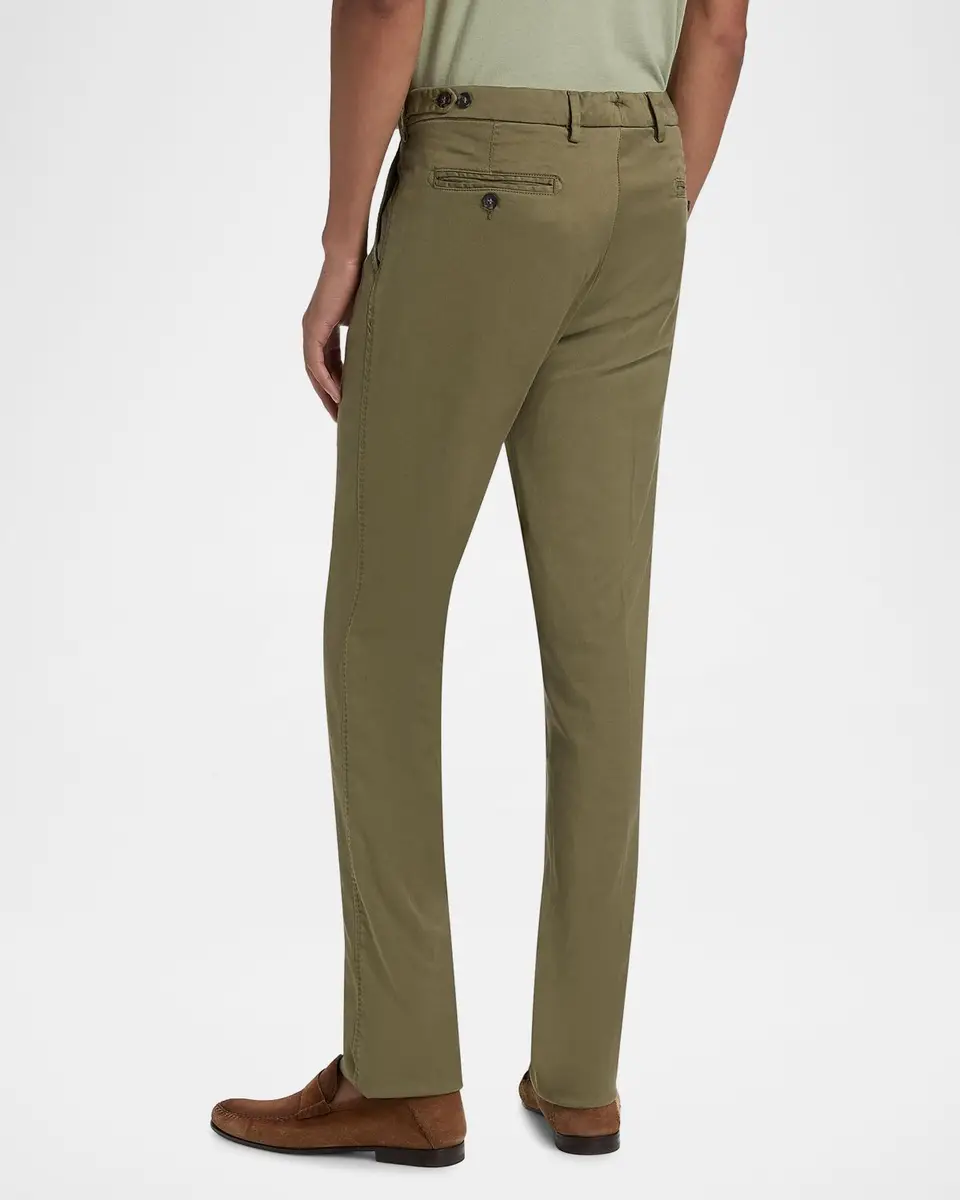 Sartorio Men's Flat-Front Cotton-Blend Trousers | Thumbnail 3