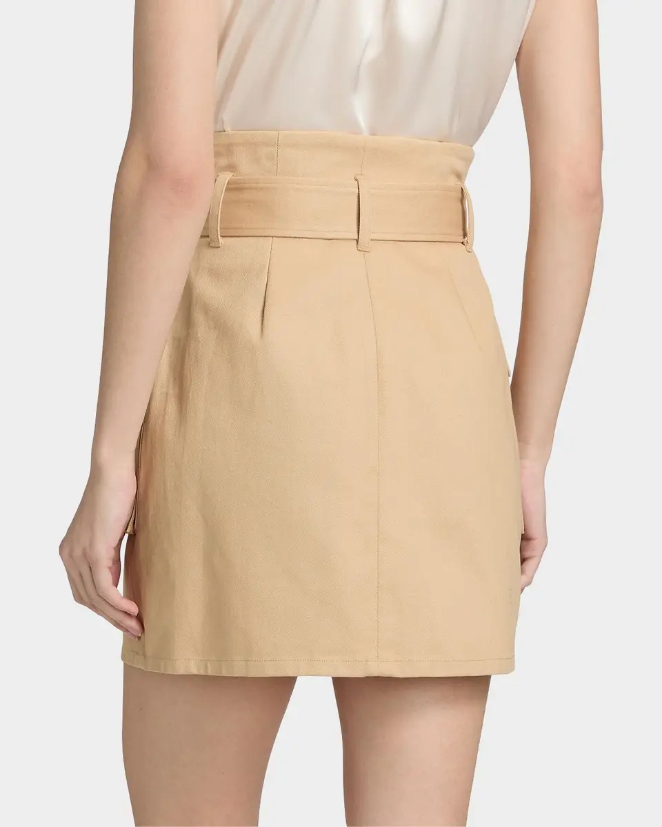 L'AGENCE Maelis Paperbag Cotton Mini Skirt | Thumbnail 3 L'AGENCE Maelis Paperbag Cotton Mini Skirt | Thumbnail 3