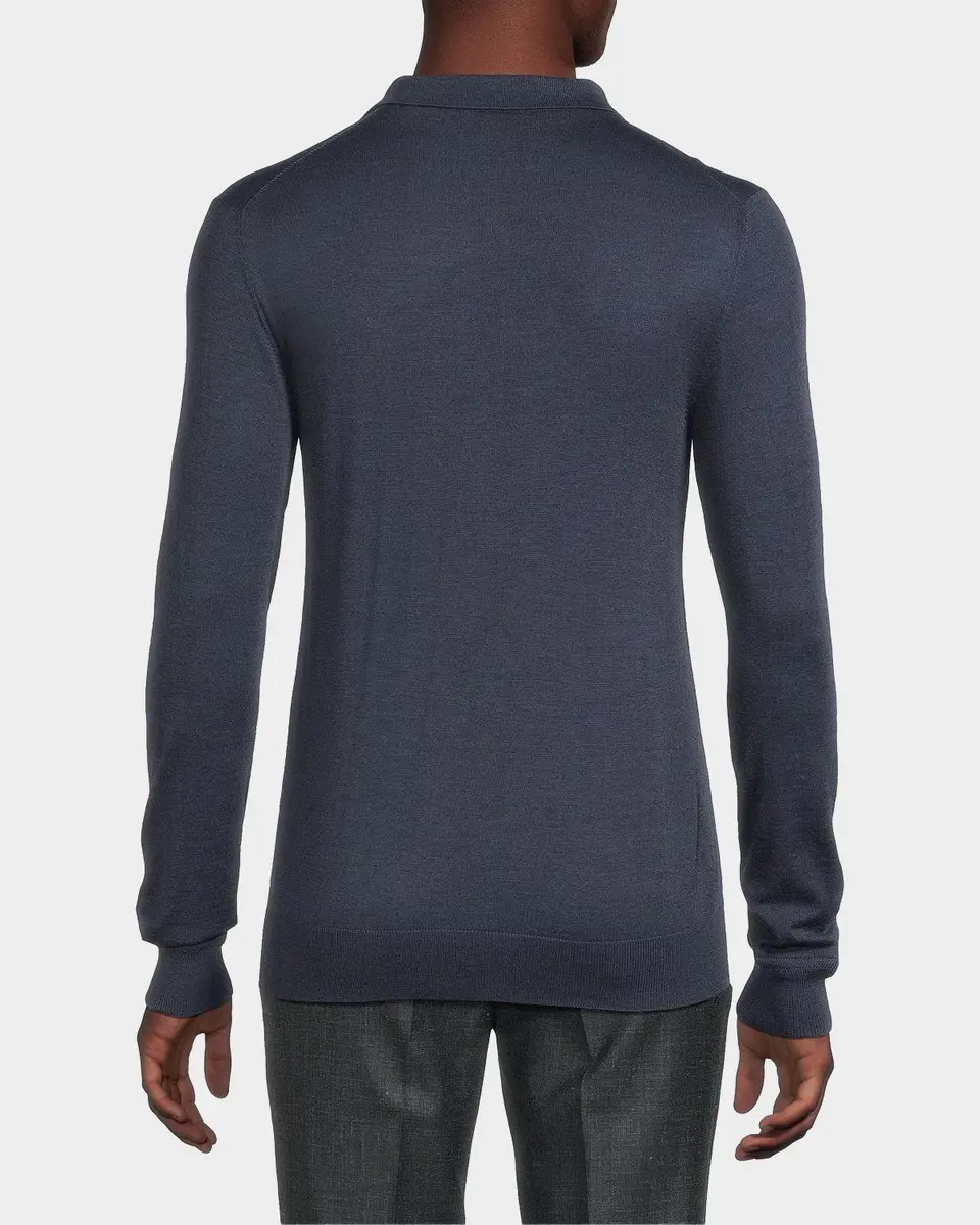 Isaia Men's Wool Polo Sweater | Thumbnail 3