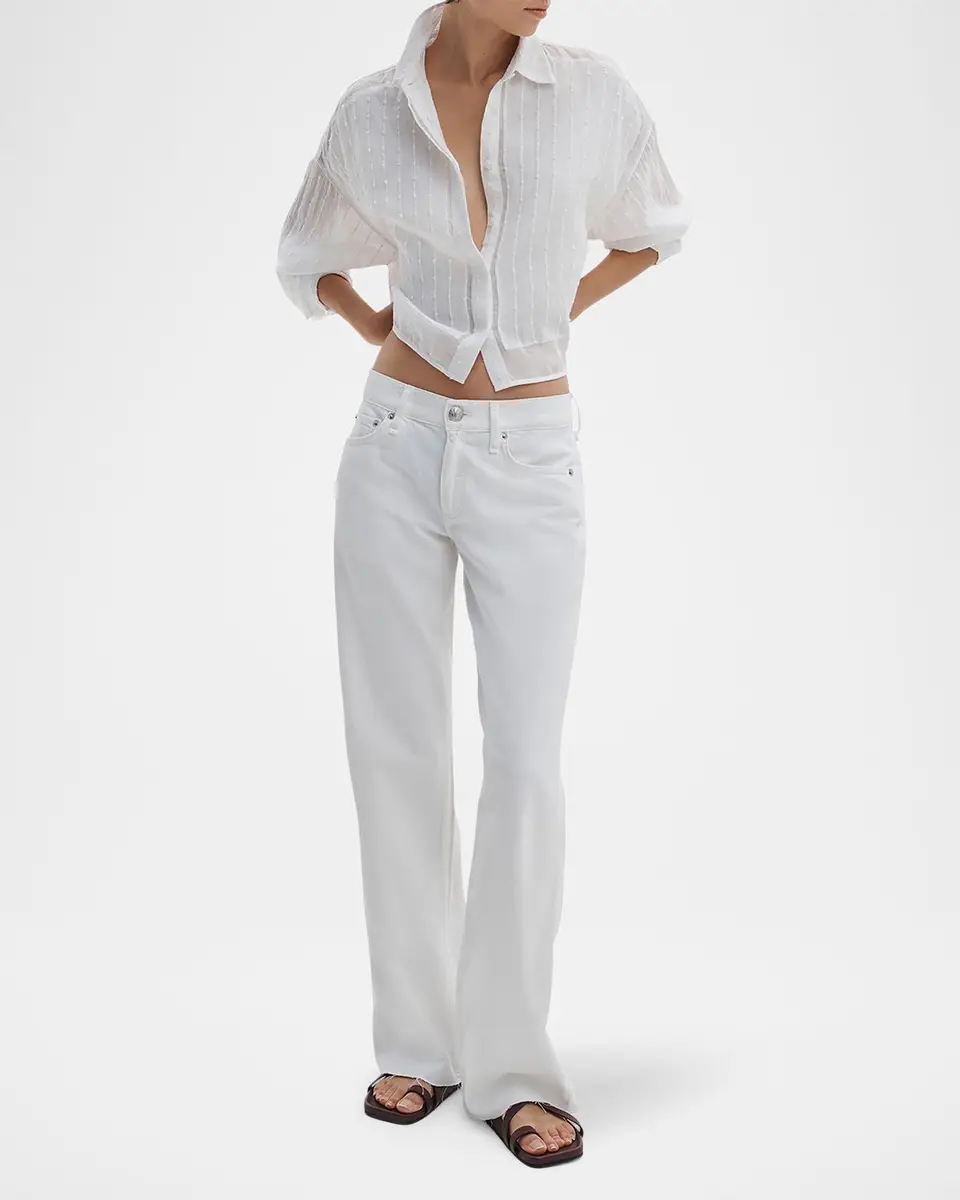 rag & bone Marin Cotton-Blend Cropped Shirt | Thumbnail 2 rag & bone Marin Cotton-Blend Cropped Shirt | Thumbnail 2