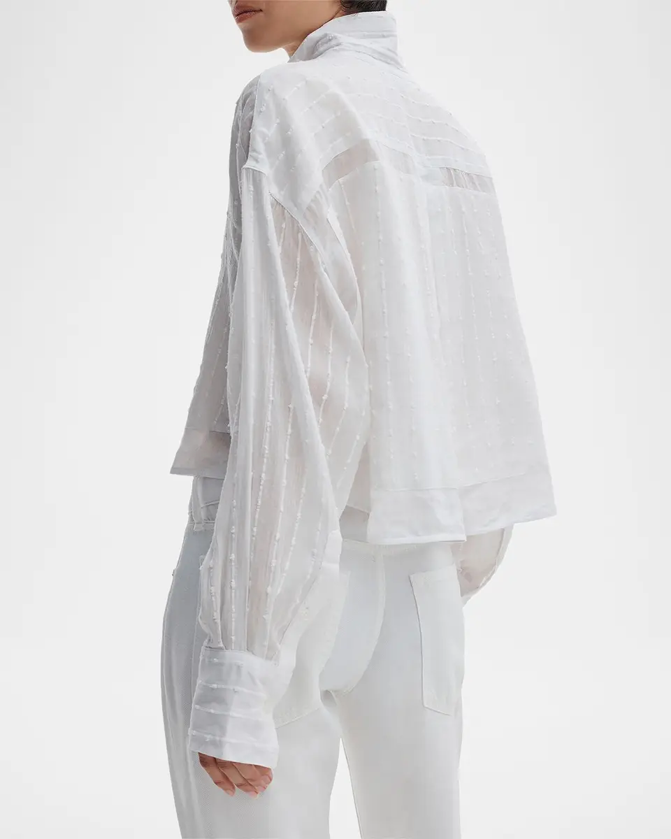 rag & bone Marin Cotton-Blend Cropped Shirt | Thumbnail 3 rag & bone Marin Cotton-Blend Cropped Shirt | Thumbnail 3