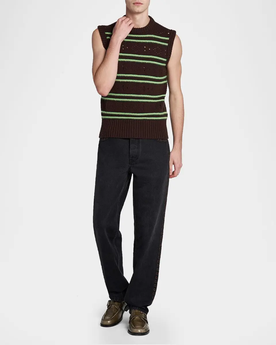 Isaia Men's Wool Polo Sweater | Thumbnail 2 Isaia Men's Wool Polo Sweater | Thumbnail 2