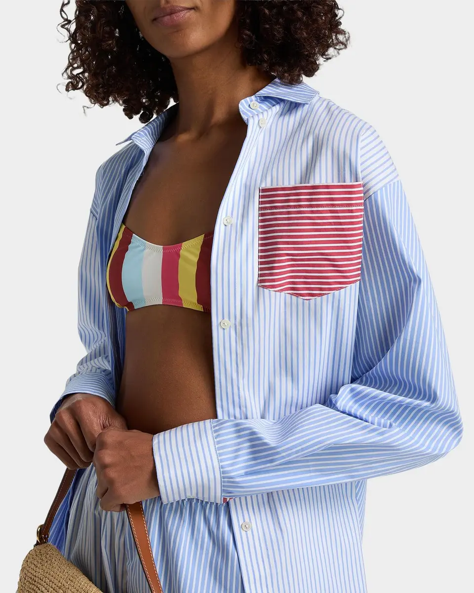 Solid & Striped The Avril Stripe Button-Front Shirt | Thumbnail 5 Solid & Striped The Avril Stripe Button-Front Shirt | Thumbnail 5