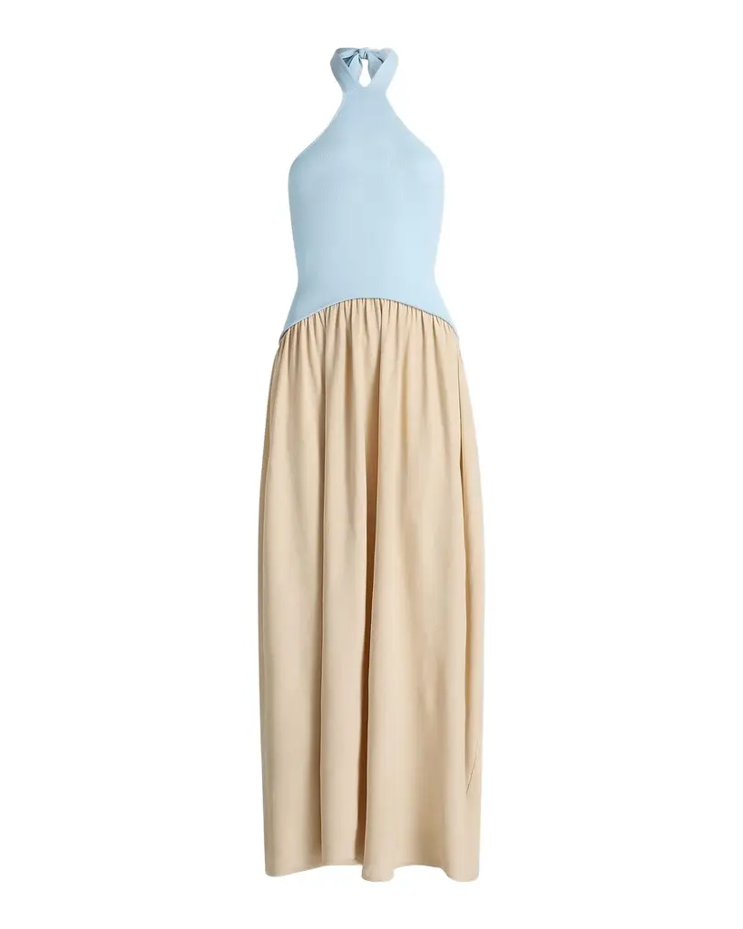 Solid & Striped The Jordan Colorblocked Halter Maxi Dress | Image 1 Solid & Striped The Jordan Colorblocked Halter Maxi Dress | Image 1