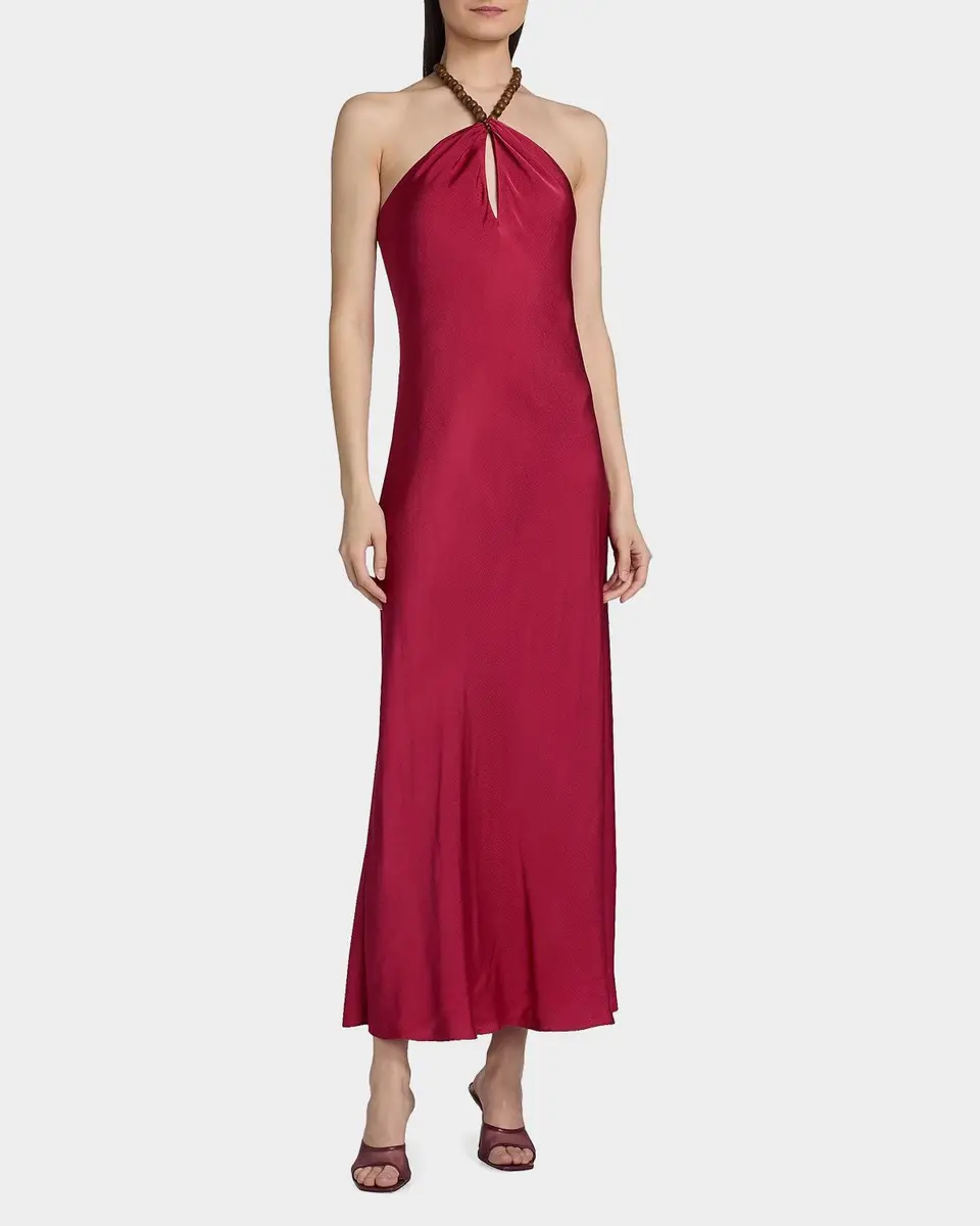 Cami NYC Giulia Beaded Halter Maxi Dress | Thumbnail 4 Cami NYC Giulia Beaded Halter Maxi Dress | Thumbnail 4