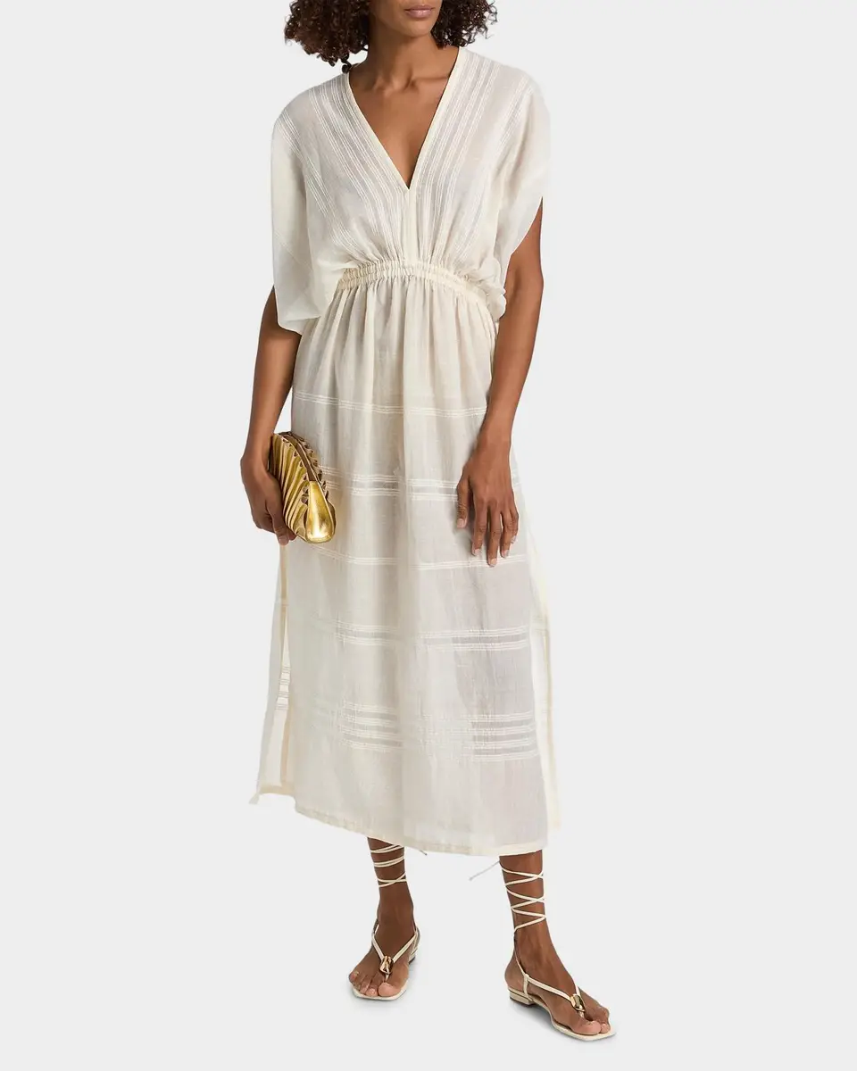 Lemlem Leila Striped Cotton Midi-Dress | Thumbnail 4 Lemlem Leila Striped Cotton Midi-Dress | Thumbnail 4