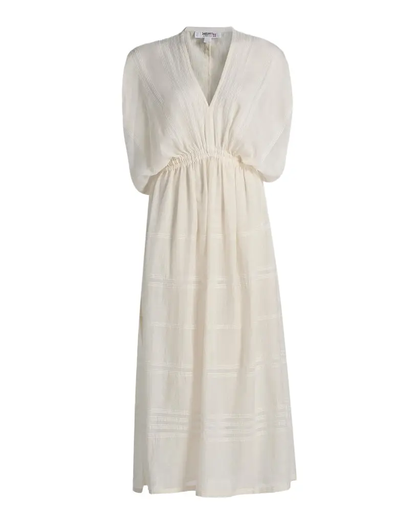 Lemlem Leila Striped Cotton Midi-Dress