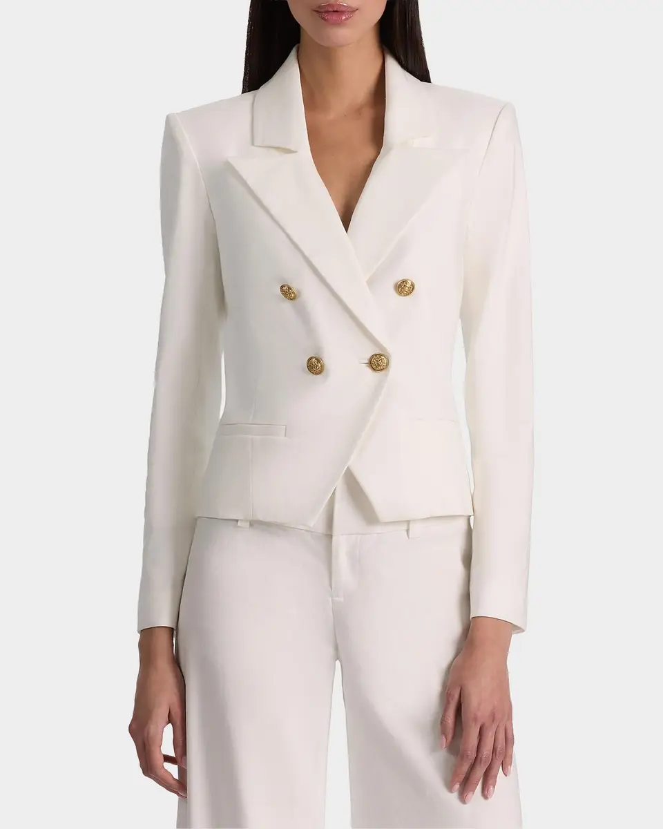 ALICE + OLIVIA Sable Double-Breasted Crop Blazer | Thumbnail 4 ALICE + OLIVIA Sable Double-Breasted Crop Blazer | Thumbnail 4
