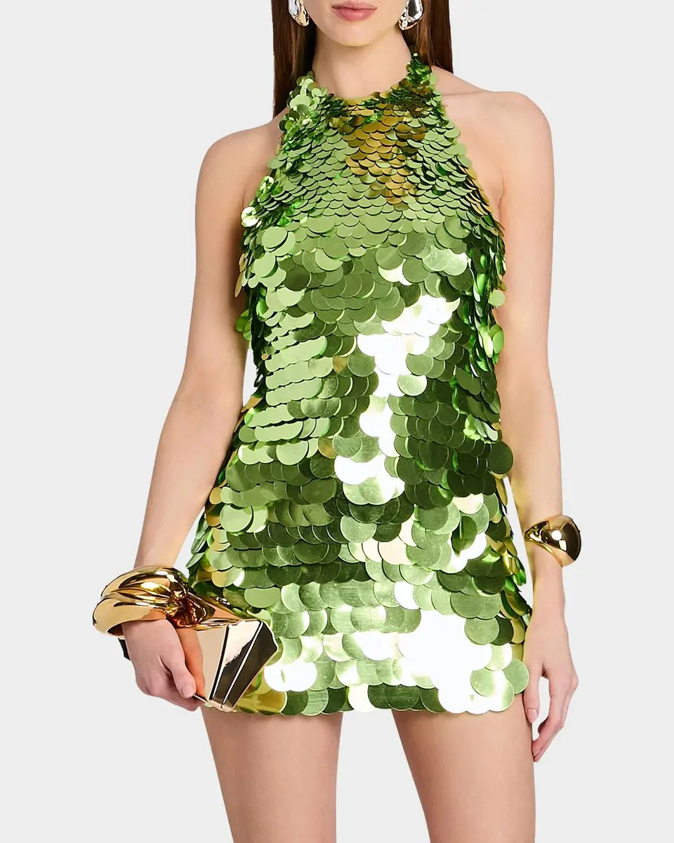 Retrofête Bondera Sequined Halter Mini Dress | Thumbnail 4 Retrofête Bondera Sequined Halter Mini Dress | Thumbnail 4