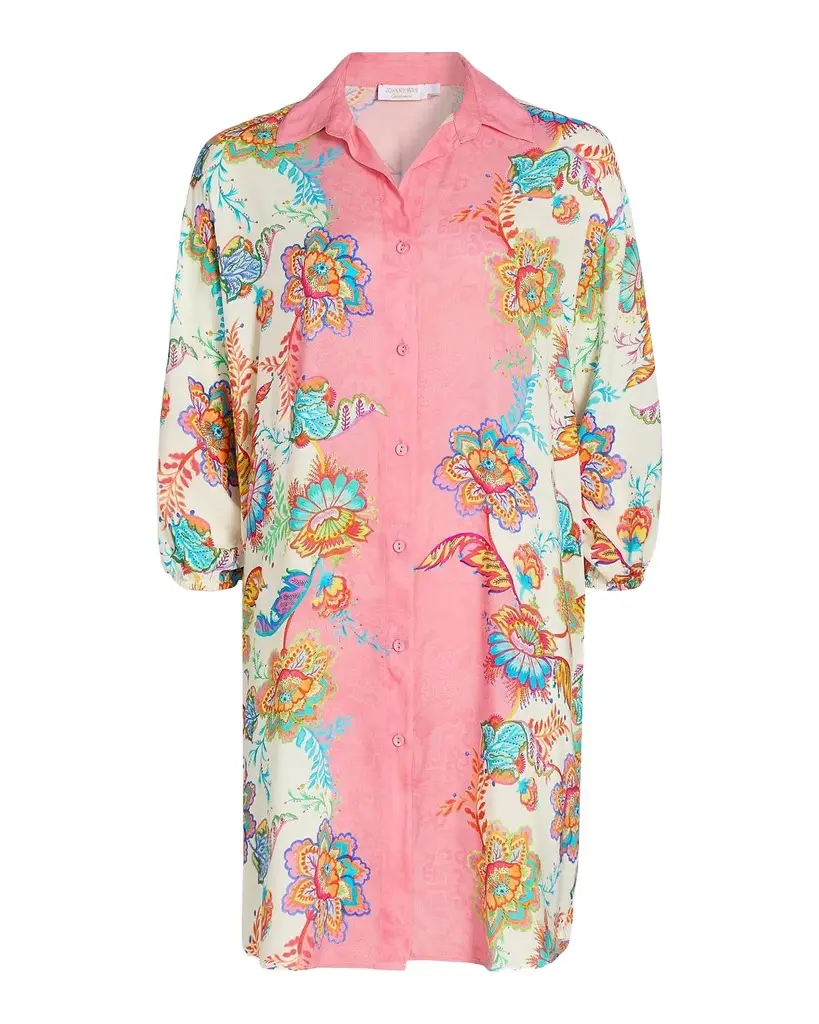 Johnny Was Roisin Floral Mini Shirtdress | Image 1 Johnny Was Roisin Floral Mini Shirtdress | Image 1