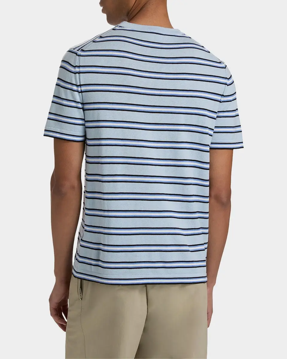 Simkhai Men's Duke Striped Silk-Cotton T-Shirt | Thumbnail 3 Simkhai Men's Duke Striped Silk-Cotton T-Shirt | Thumbnail 3