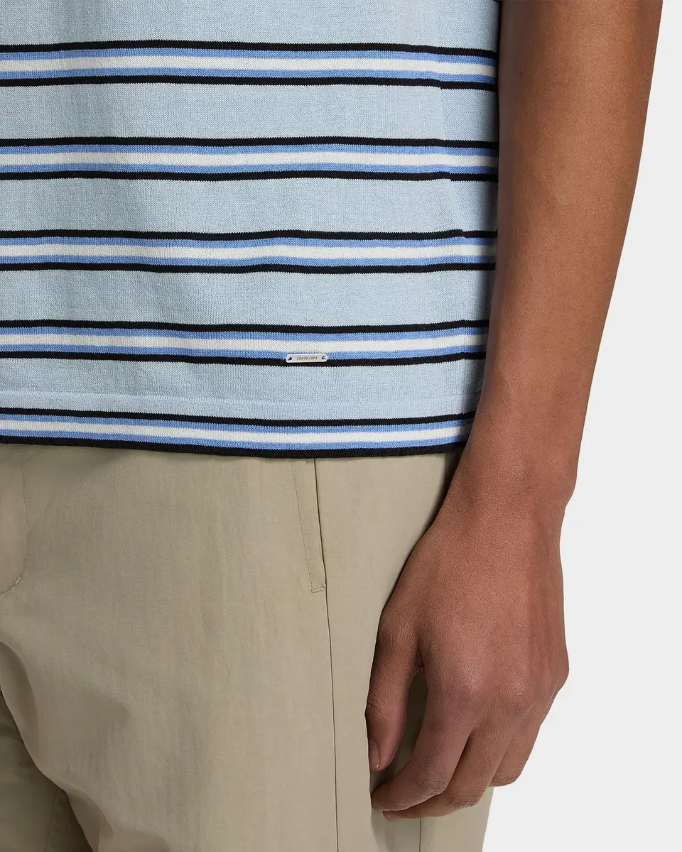Simkhai Men's Duke Striped Silk-Cotton T-Shirt | Thumbnail 5 Simkhai Men's Duke Striped Silk-Cotton T-Shirt | Thumbnail 5