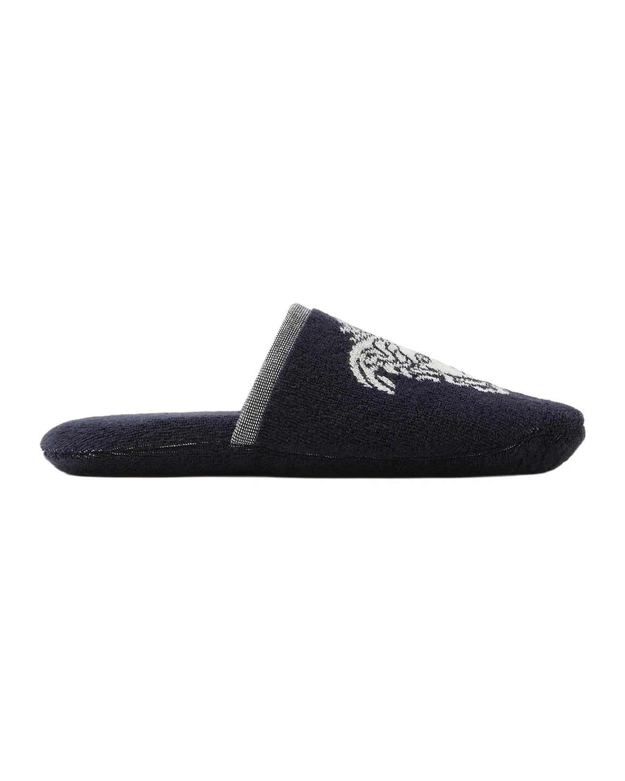 Versace Jacquard Medusa Terry Cotton Bath Slippers