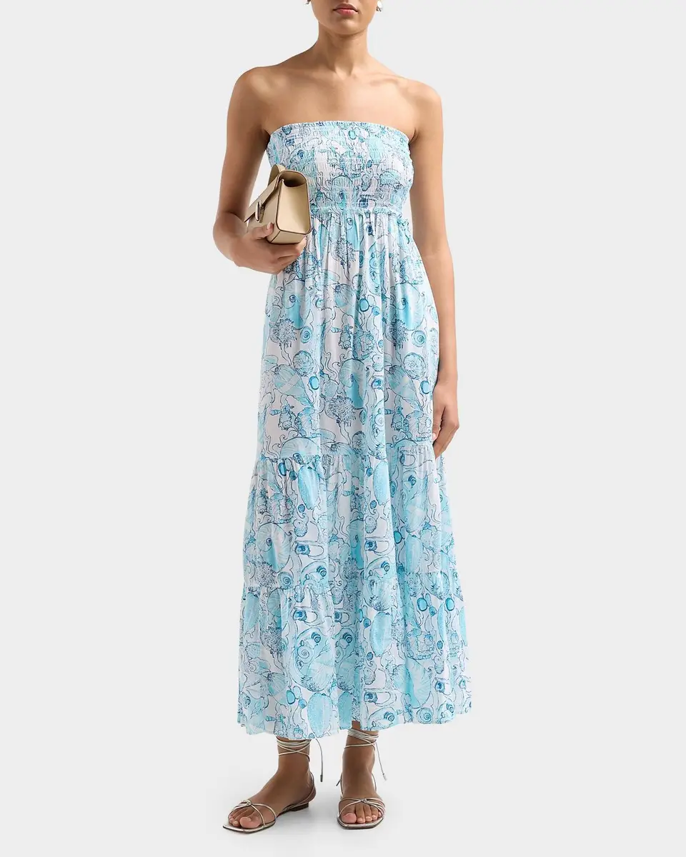 Lilly Pulitzer Anali Printed Strapless Cover-Up Midi Dress | Thumbnail 2