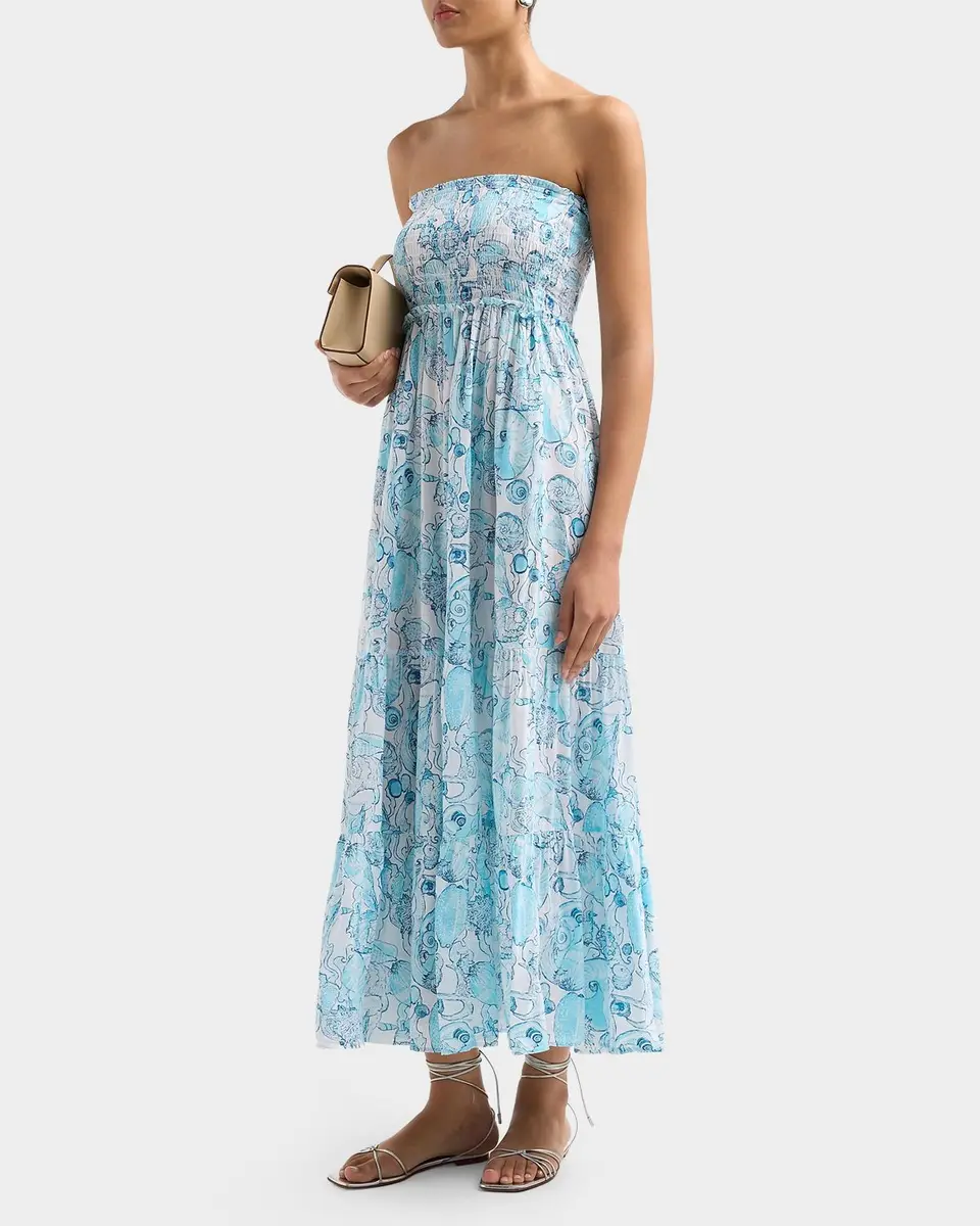 Lilly Pulitzer Anali Printed Strapless Cover-Up Midi Dress | Thumbnail 4