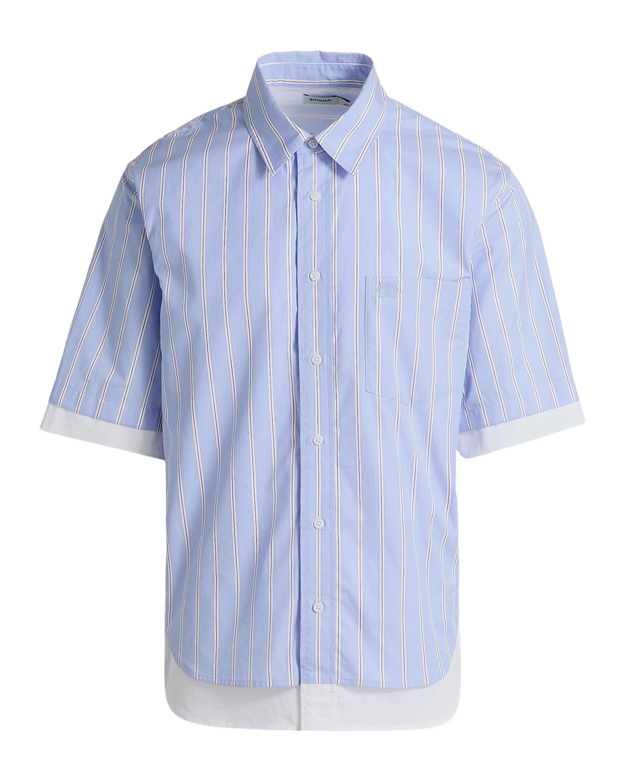 Simkhai Men's Steven Double-Layer Shirt