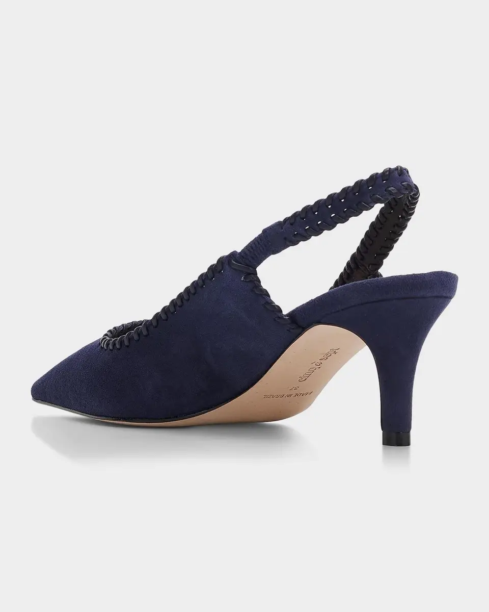 Cinq à Sept Sylvie 65MM Suede Slingback Pumps | Thumbnail 2