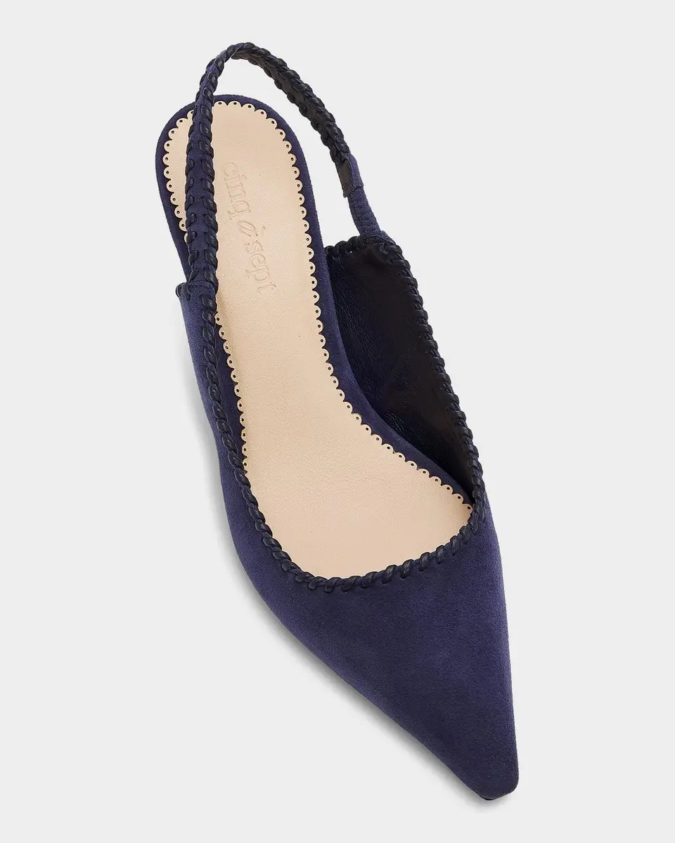 Cinq à Sept Sylvie 65MM Suede Slingback Pumps | Thumbnail 4