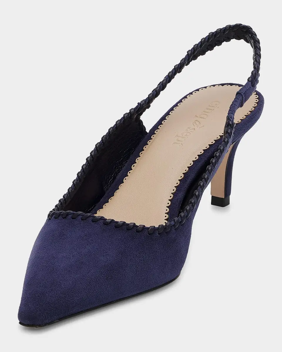 Cinq à Sept Sylvie 65MM Suede Slingback Pumps | Thumbnail 6