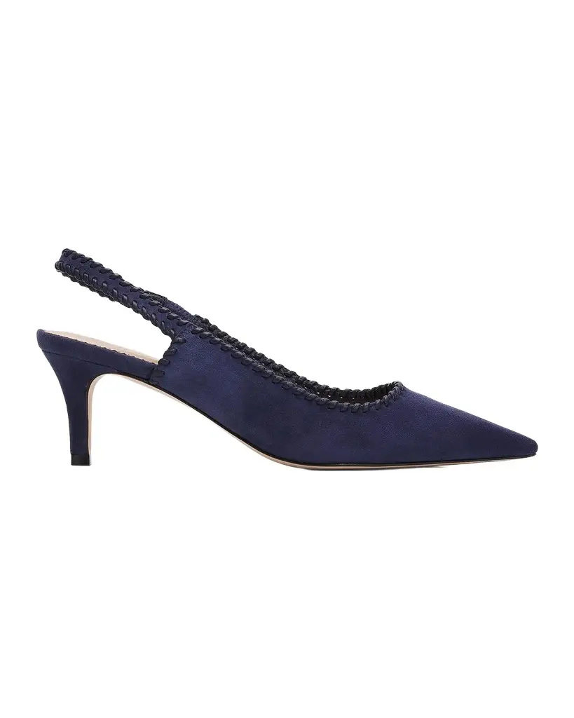 Cinq à Sept Sylvie 65MM Suede Slingback Pumps | Image 1 Cinq à Sept Sylvie 65MM Suede Slingback Pumps | Image 1