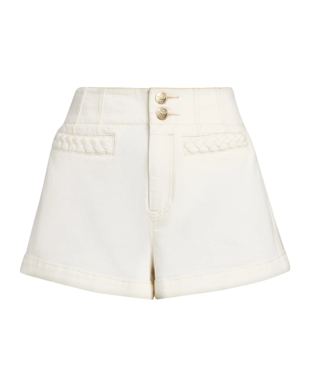 Zimmermann Roselight Braided Detail Denim Shorts