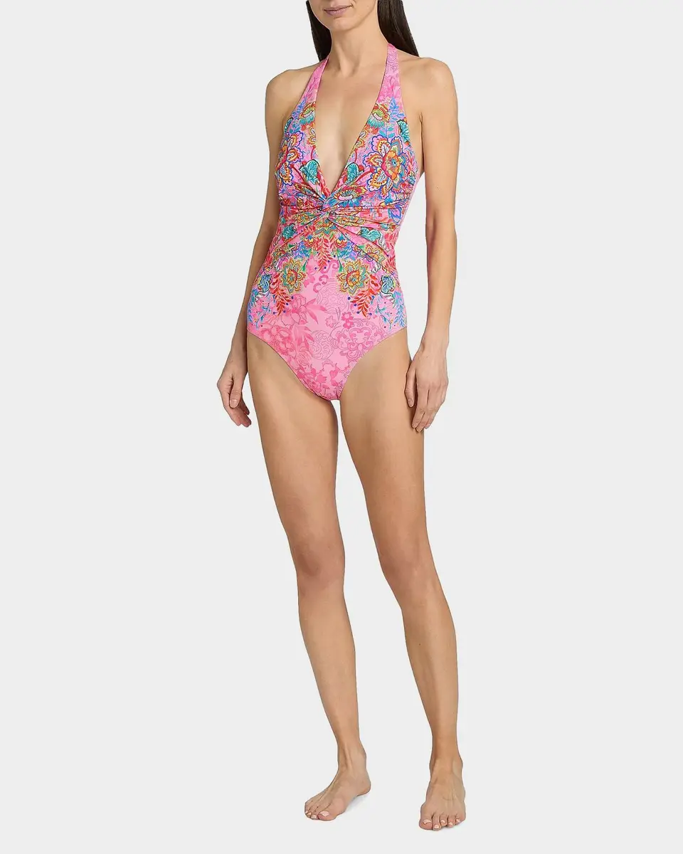 Johnny Was Roisin Floral Twisted One-Piece Swimsuit | Thumbnail 2 Johnny Was Roisin Floral Twisted One-Piece Swimsuit | Thumbnail 2
