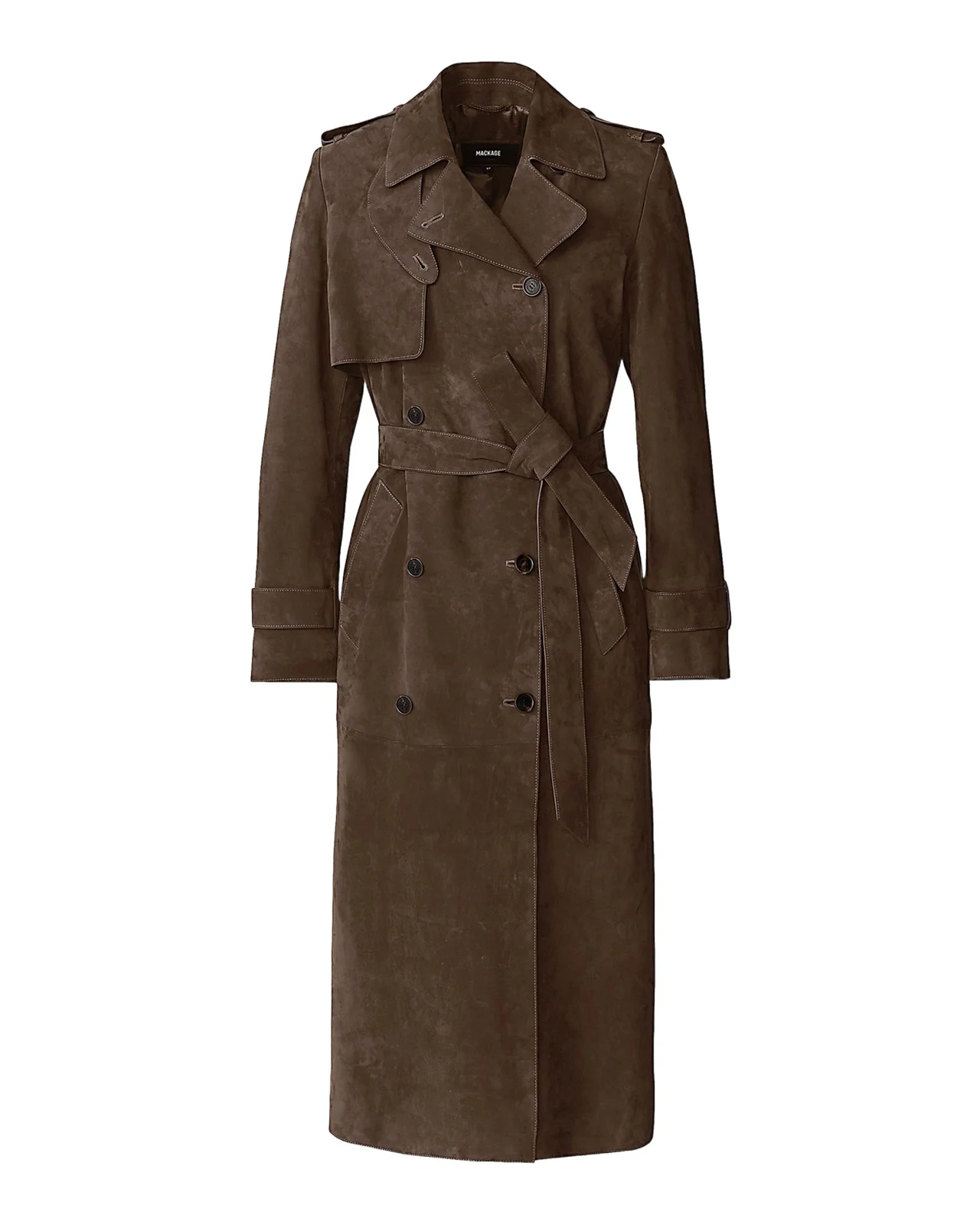 Mackage Gael Maxi Suede Trench Coat