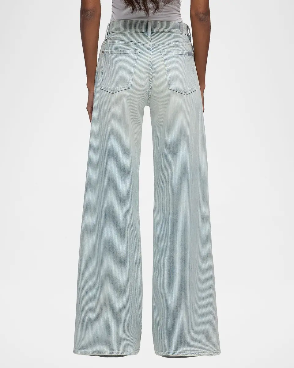 7 For All Mankind Lotta Pinstripe Wide-Leg Jeans | Thumbnail 3 7 For All Mankind Lotta Pinstripe Wide-Leg Jeans | Thumbnail 3