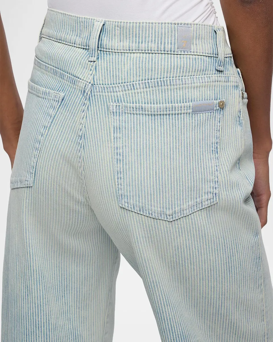 7 For All Mankind Lotta Pinstripe Wide-Leg Jeans | Thumbnail 5 7 For All Mankind Lotta Pinstripe Wide-Leg Jeans | Thumbnail 5