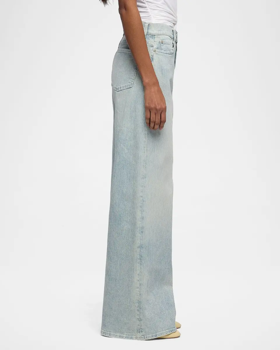 7 For All Mankind Lotta Pinstripe Wide-Leg Jeans | Thumbnail 6 7 For All Mankind Lotta Pinstripe Wide-Leg Jeans | Thumbnail 6