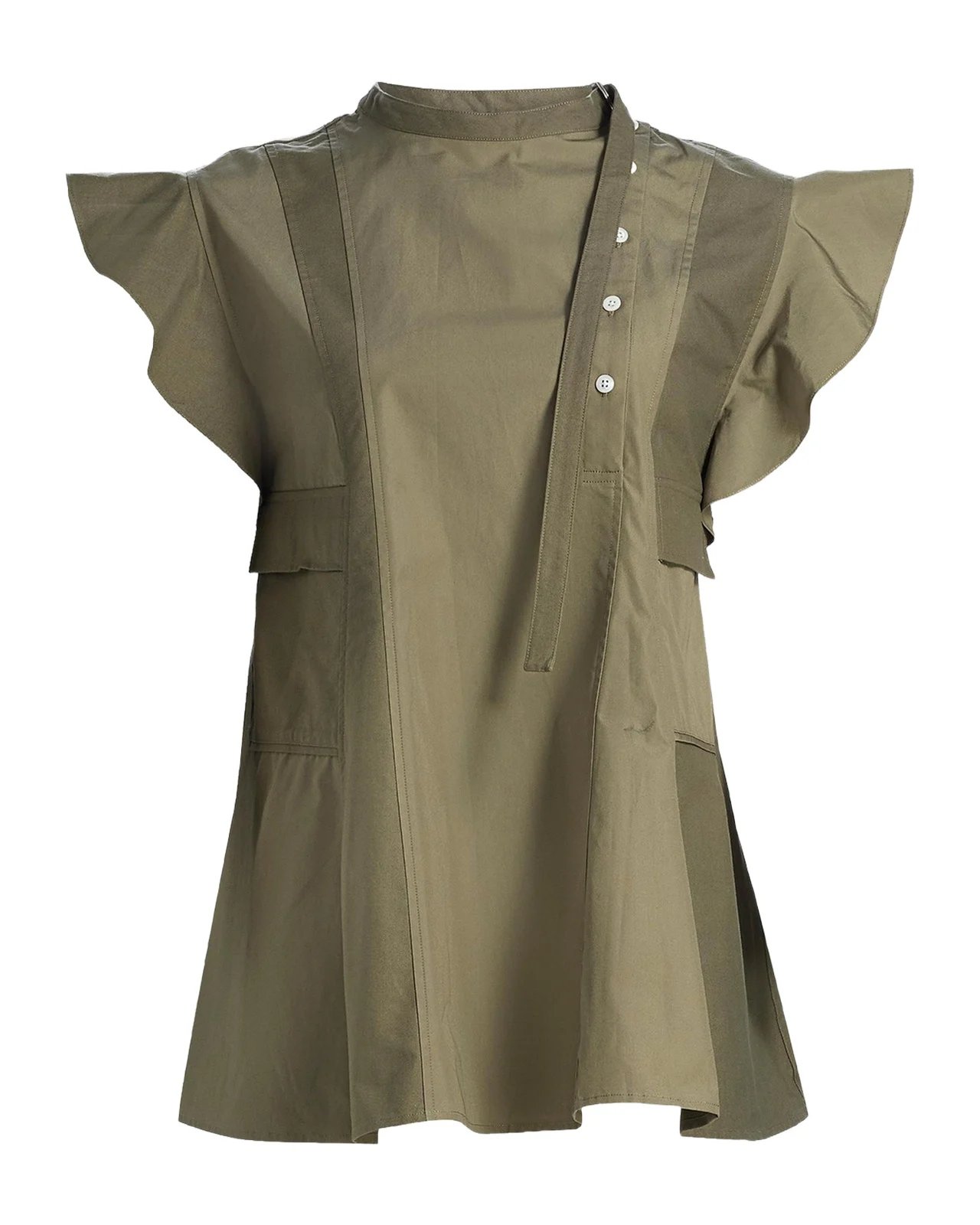 3.1 Phillip Lim Cotton Poplin Button-Front Blouse