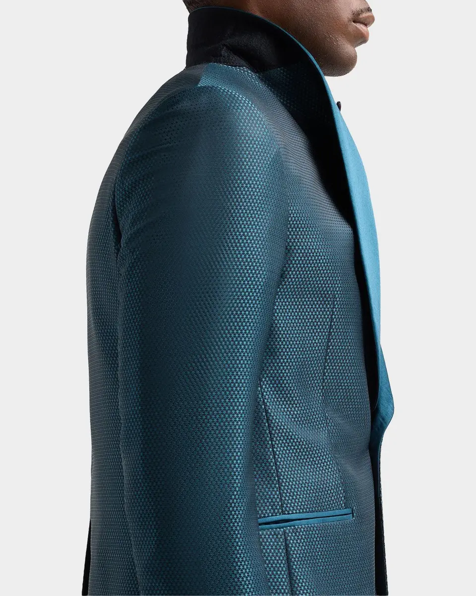 Pal Zileri Men's Geometric Jacquard Wool-Blend Dinner Jacket | Thumbnail 7 Pal Zileri Men's Geometric Jacquard Wool-Blend Dinner Jacket | Thumbnail 7