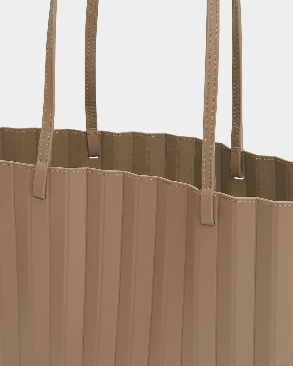 MANSUR GAVRIEL Large Pleated Leather Tote Bag | Thumbnail 3