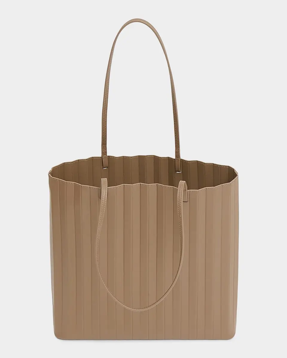 MANSUR GAVRIEL Large Pleated Leather Tote Bag | Thumbnail 4