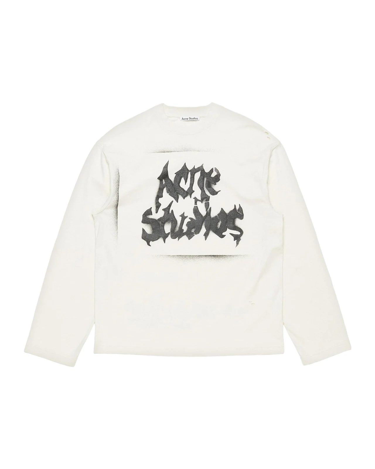 Acne Studios Men's Gothic Logo Cotton-Blend Long-Sleeve T-Shirt