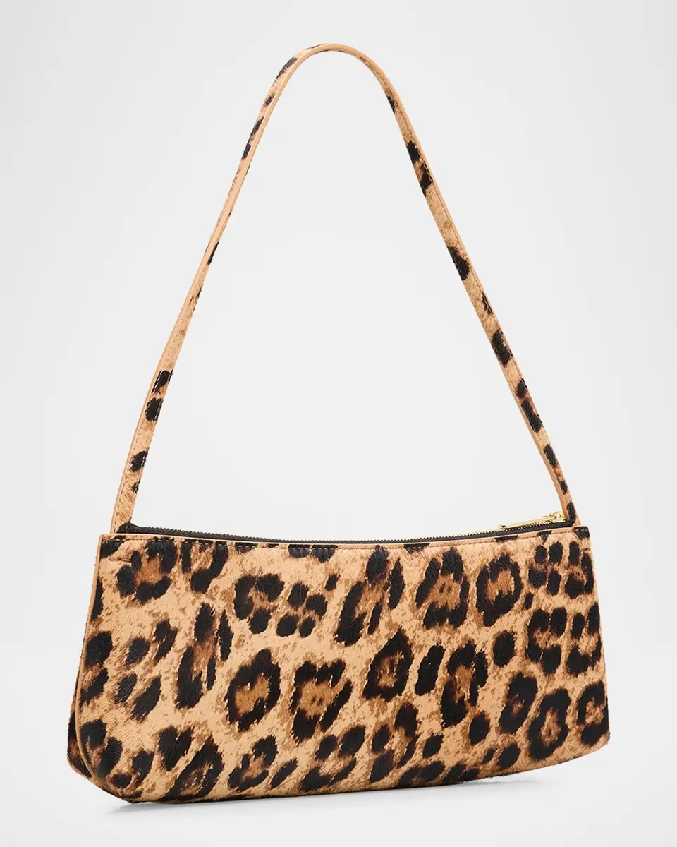 MANSUR GAVRIEL Gaia Leopard Calf Hair Baguette Shoulder Bag | Thumbnail 3 MANSUR GAVRIEL Gaia Leopard Calf Hair Baguette Shoulder Bag | Thumbnail 3