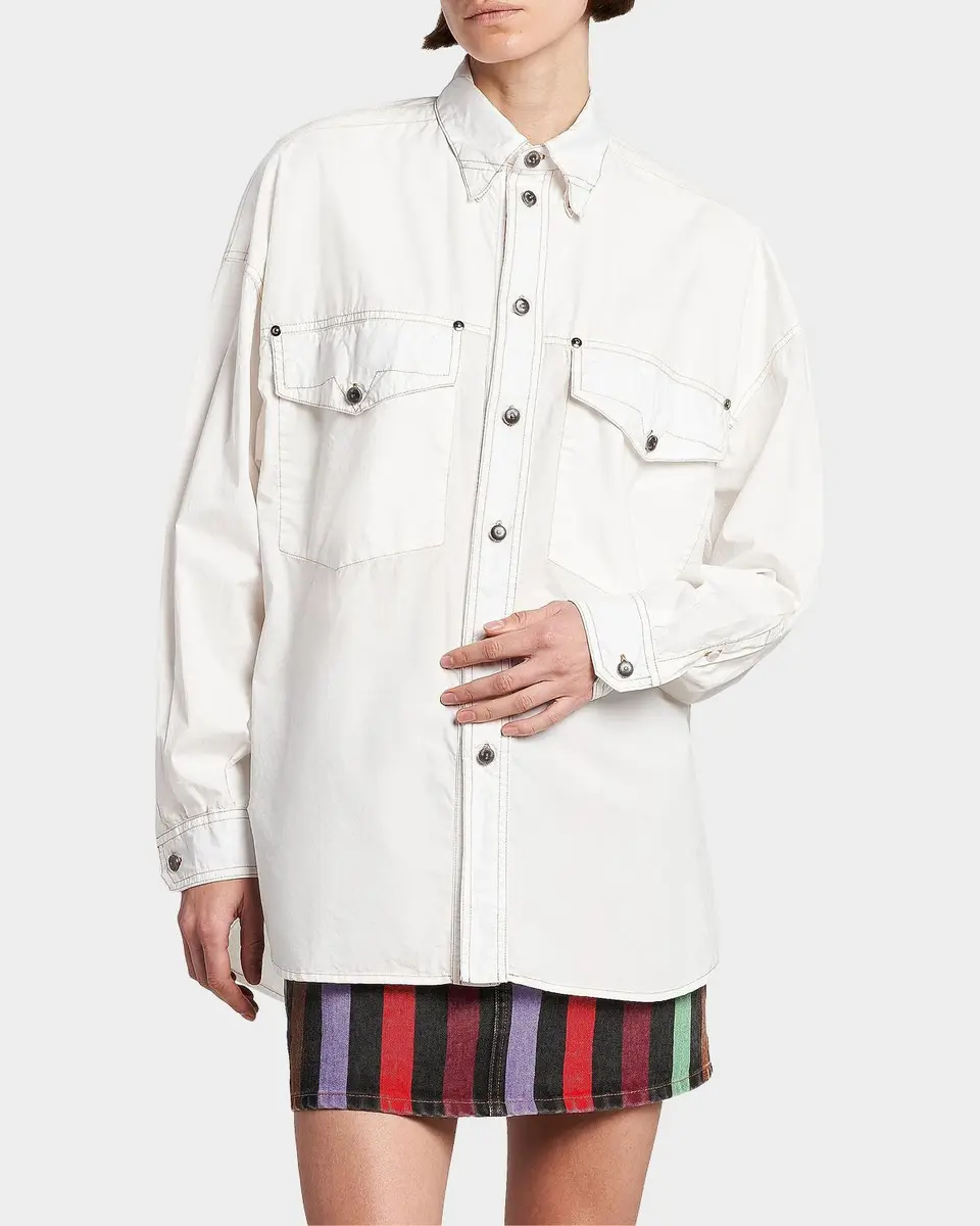 Versace Jeans Couture La Vacanza Cotton Poplin Utility Shirt | Thumbnail 4 Versace Jeans Couture La Vacanza Cotton Poplin Utility Shirt | Thumbnail 4