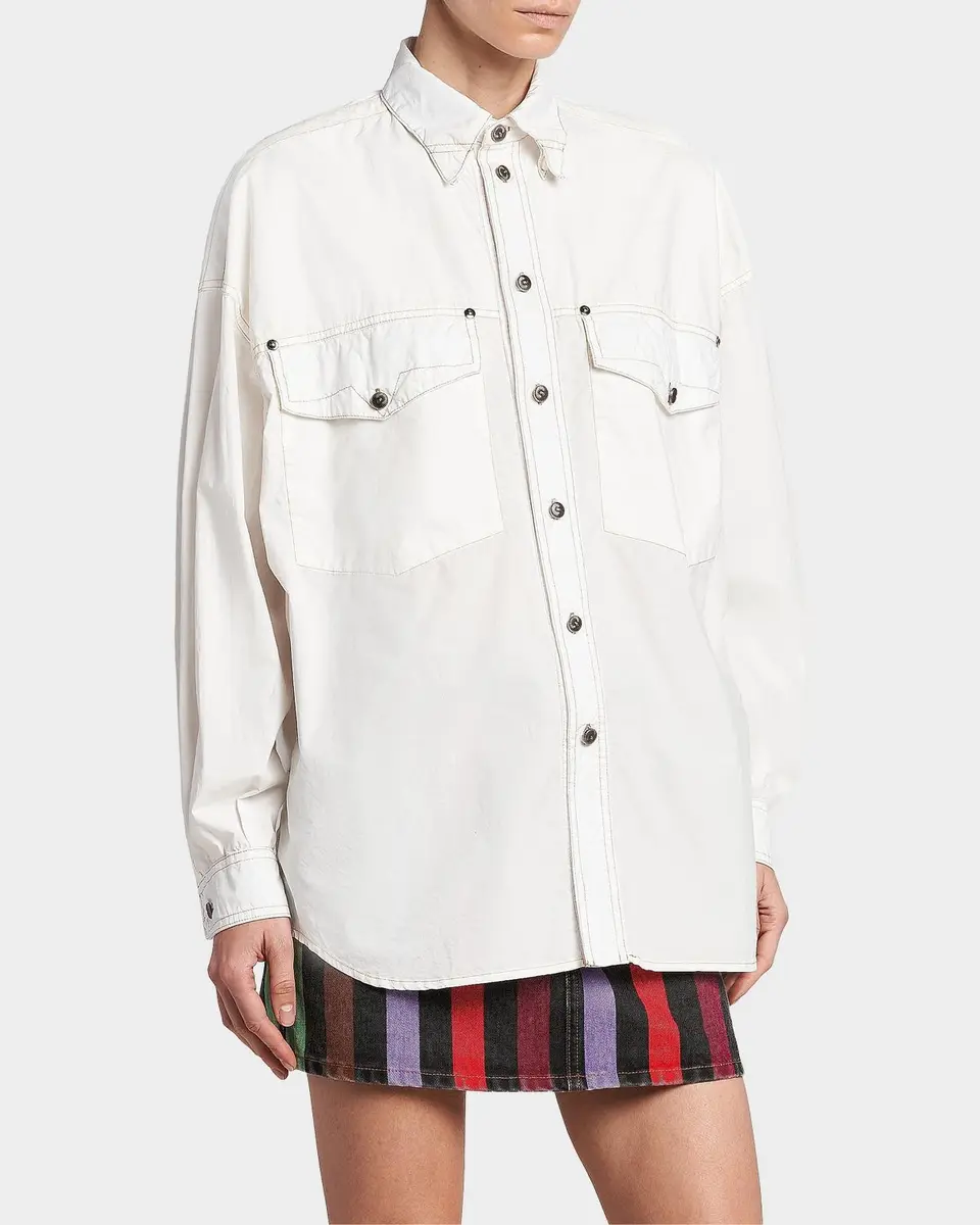 Versace Jeans Couture La Vacanza Cotton Poplin Utility Shirt | Thumbnail 6 Versace Jeans Couture La Vacanza Cotton Poplin Utility Shirt | Thumbnail 6