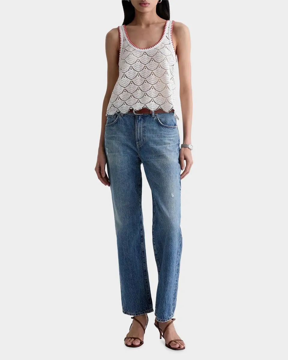 AG Jeans Bianca Scalloped Cotton Crochet Tank | Thumbnail 2 AG Jeans Bianca Scalloped Cotton Crochet Tank | Thumbnail 2