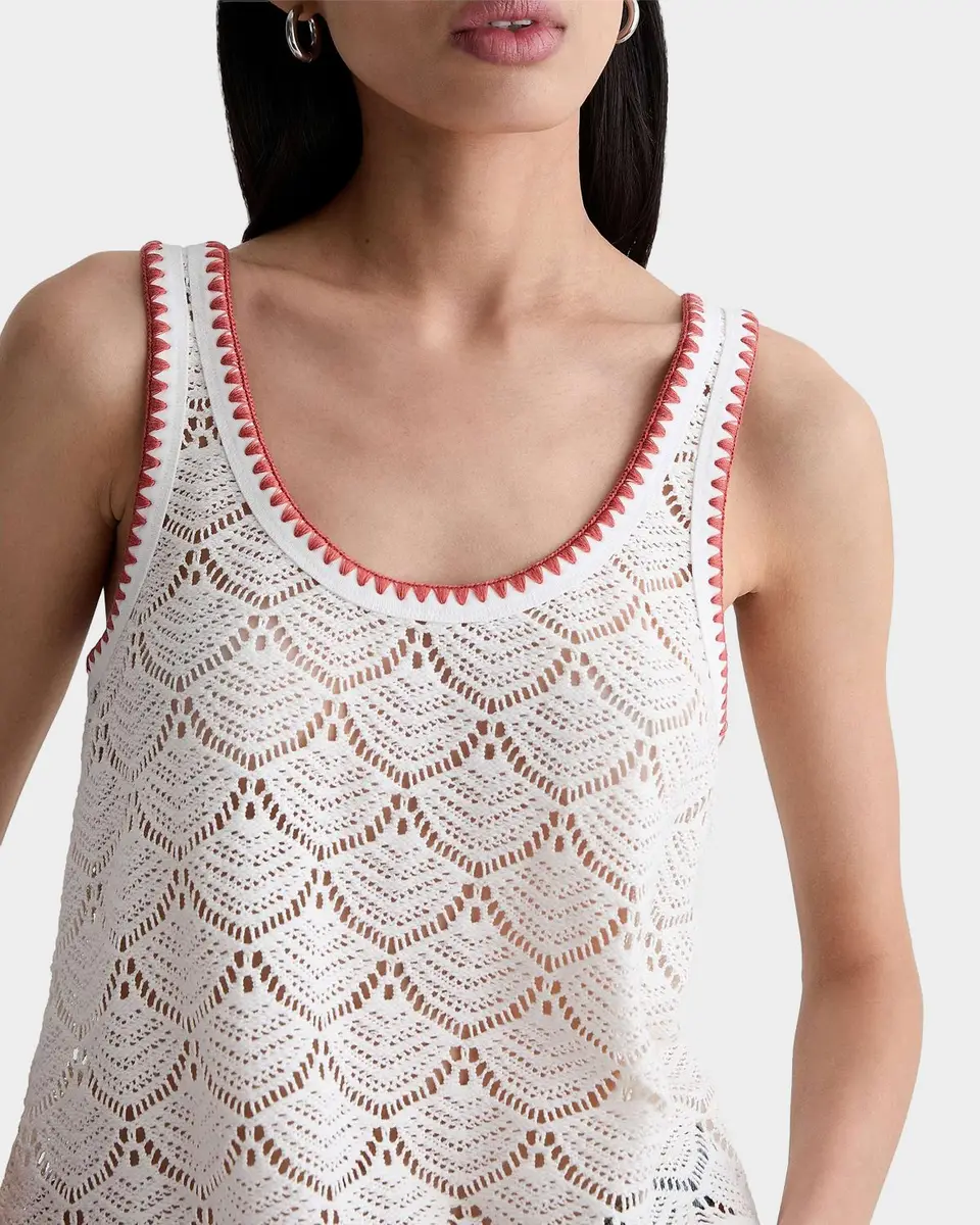 AG Jeans Bianca Scalloped Cotton Crochet Tank | Thumbnail 4 AG Jeans Bianca Scalloped Cotton Crochet Tank | Thumbnail 4
